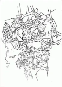 Fisă de colorat cu Piratii din caraibe de colorat p07