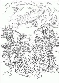 Fisă de colorat cu Piratii din caraibe de colorat p12