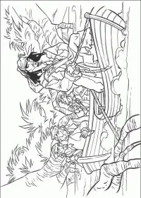 Fisă de colorat cu Piratii din caraibe de colorat p17