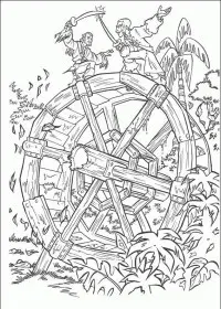 Fisă de colorat cu Piratii din caraibe de colorat p20