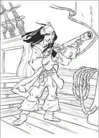 Fisă de colorat cu Piratii din caraibe de colorat p21