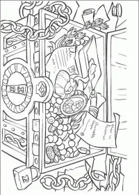 Fisă de colorat cu Piratii din caraibe de colorat p26