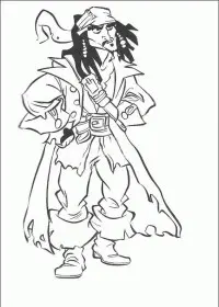 Fisă de colorat cu Piratii din caraibe de colorat p28