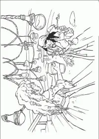 Fisă de colorat cu Piratii din caraibe de colorat p32