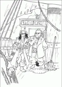 Fisă de colorat cu Piratii din caraibe de colorat p33