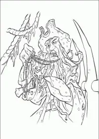 Fisă de colorat cu Piratii din caraibe de colorat p34