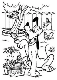 Fisă de colorat cu Pluto de colorat p03