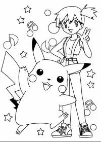 Fisă de colorat cu Pokemon de colorat p15