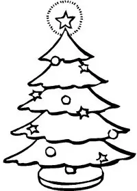 Fisă de colorat cu Pom de craciun de colorat p04