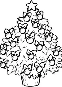 Fisă de colorat cu Pom de craciun de colorat p12