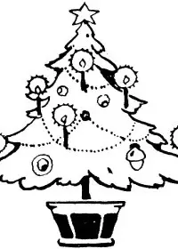Fisă de colorat cu Pom de craciun de colorat p13