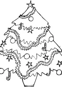 Fisă de colorat cu Pom de craciun de colorat p14