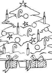 Fisă de colorat cu Pom de craciun de colorat p15