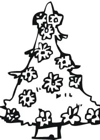 Fisă de colorat cu Pom de craciun de colorat p16