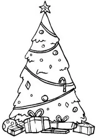 Fisă de colorat cu Pom de craciun de colorat p29