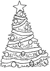 Fisă de colorat cu Pom de craciun de colorat p31