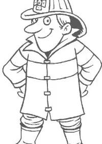 Fisă de colorat cu Pompieri de colorat p22