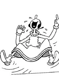 Fisă de colorat cu Popeye marinarul de colorat p10