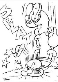 Fisă de colorat cu Popeye marinarul de colorat p13