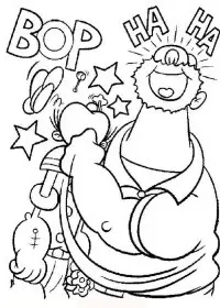 Fisă de colorat cu Popeye marinarul de colorat p21