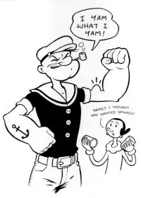 Fisă de colorat cu Popeye marinarul de colorat p27