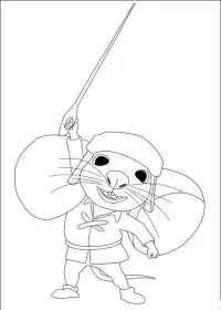 Fisă de colorat cu Povestea lui despereaux de colorat p19