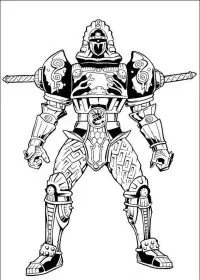 Fisă de colorat cu Power rangers de colorat p07