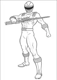 Fisă de colorat cu Power rangers de colorat p107