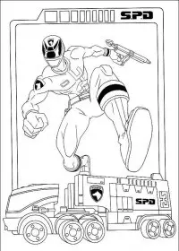 Fisă de colorat cu Power rangers de colorat p75