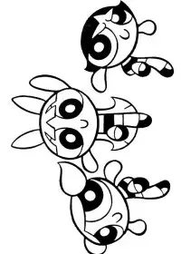 Powerpuff Girls de colorat