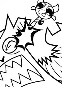 Fisă de colorat cu Powerpuff girls de colorat p14