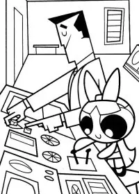 Fisă de colorat cu Powerpuff girls de colorat p17