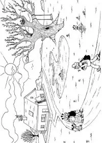 Fisă de colorat cu Primavara de colorat p02