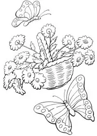 Fisă de colorat cu Primavara de colorat p05