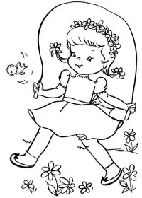 Fisă de colorat cu Primavara de colorat p09