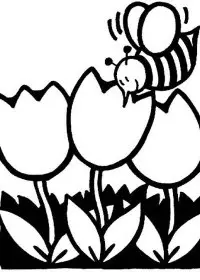 Fisă de colorat cu Primavara de colorat p111