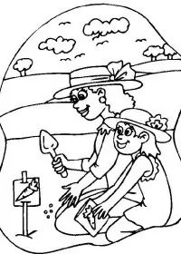 Fisă de colorat cu Primavara de colorat p112