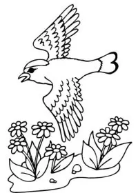 Fisă de colorat cu Primavara de colorat p116