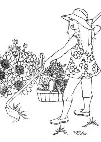 Fisă de colorat cu Primavara de colorat p117