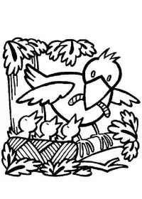 Fisă de colorat cu Primavara de colorat p133