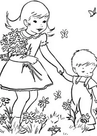 Fisă de colorat cu Primavara de colorat p15