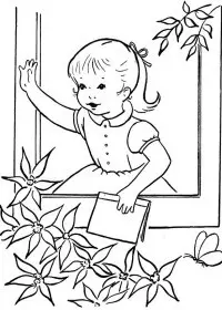 Fisă de colorat cu Primavara de colorat p16