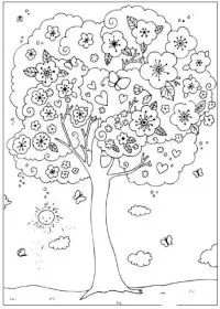 Fisă de colorat cu Primavara de colorat p29