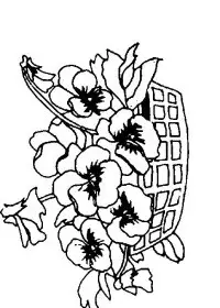 Fisă de colorat cu Primavara de colorat p40