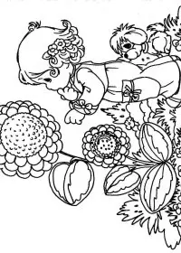 Fisă de colorat cu Primavara de colorat p48