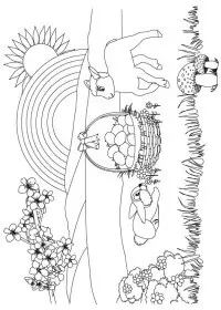 Fisă de colorat cu Primavara de colorat p54