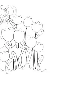 Fisă de colorat cu Primavara de colorat p55