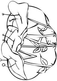 Fisă de colorat cu Primavara de colorat p57