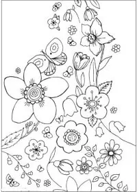 Fisă de colorat cu Primavara de colorat p58