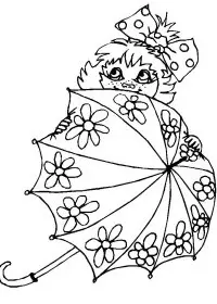 Fisă de colorat cu Primavara de colorat p68